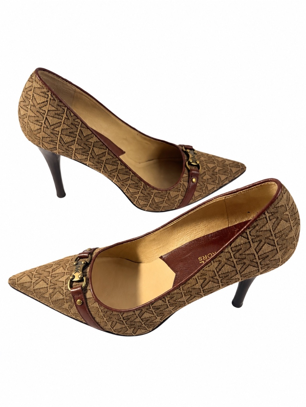 Michael Kors Brown Patterned Pointed-Toe Women's Pumps
